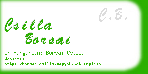 csilla borsai business card